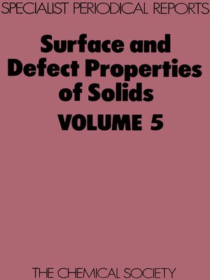 cover image of Surface and Defect Properties of Solids